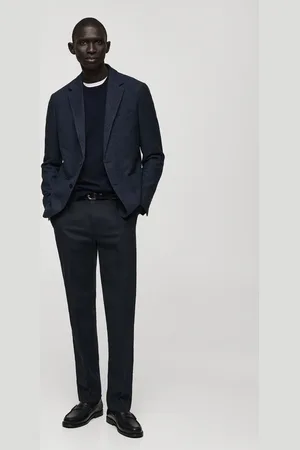 MANGO Slim fit wool blend blazer