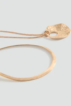 MANGO Contrasting necklace
