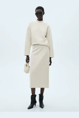 MANGO Perkins-neck bouclé sweatshirt