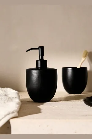 MANGO Stoneware soap dispenser with matte finish