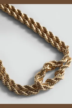 MANGO Braided chain necklace