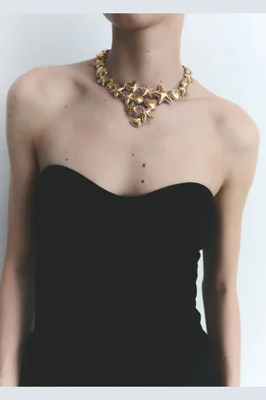 MANGO Combined-shapes necklace