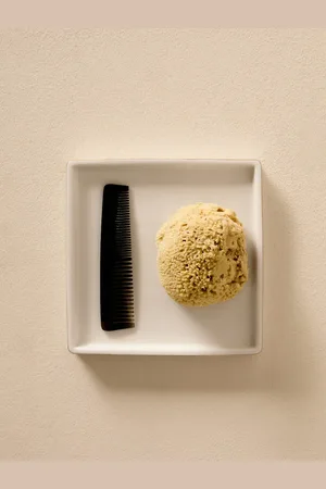 MANGO Stoneware bathroom tray with stripe detail