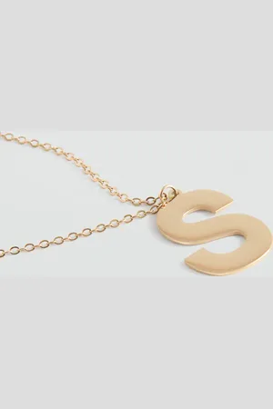 MANGO Letter Pendant Necklace