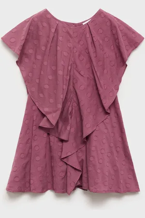 MANGO Polka-dot dress with ruffles
