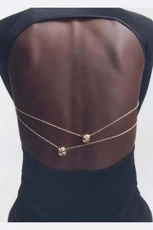 MANGO Interlocking hoops pendant chain necklace