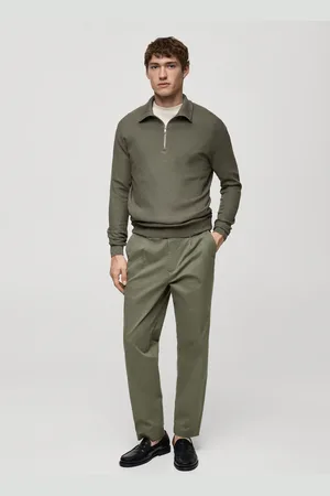 MANGO Microstructure sweater with zipper collar