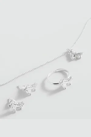 MANGO Necklace ring and earrings set