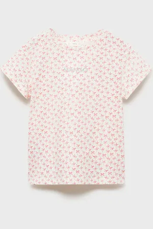 MANGO Printed logo T-shirt