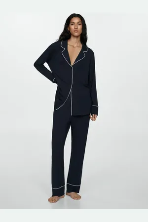 MANGO Two-piece pyjamas with piping