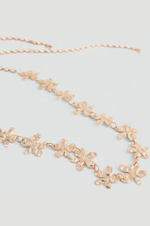MANGO Flower chain necklace