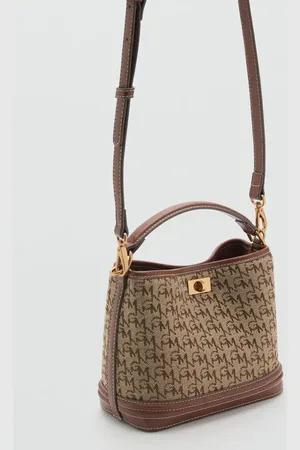 MANGO Mini shopper bag with printed logo