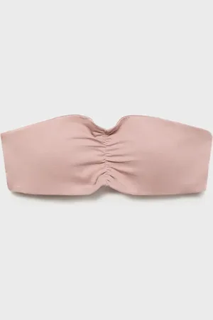 MANGO Ruched bandeau top