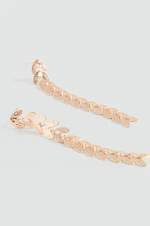 MANGO Long spike-shaped earrings