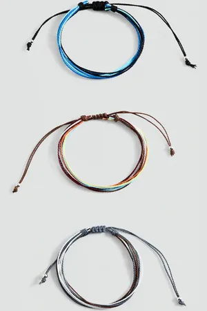 MANGO Thread multiple chain bracelet