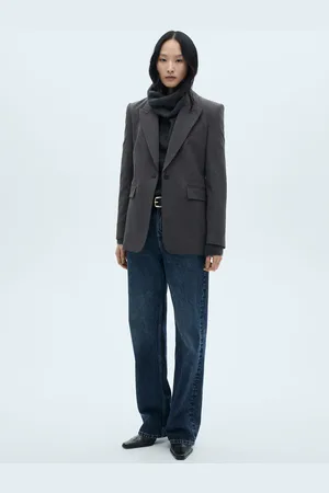 MANGO Straight-fit micro-houndstooth jacket