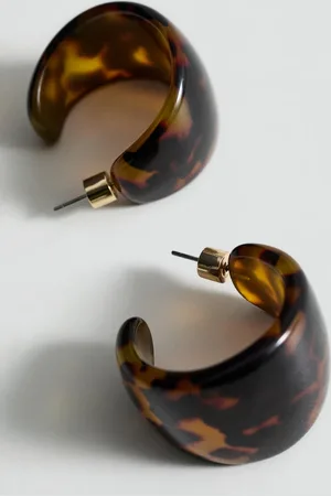 MANGO Volume hoop earrings
