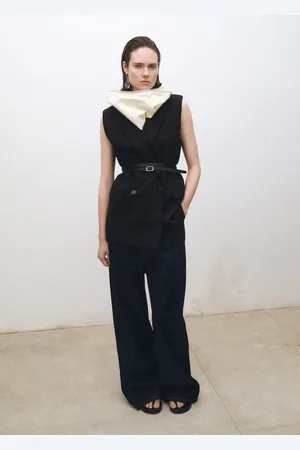 MANGO Wool-blend waistcoat with lapels