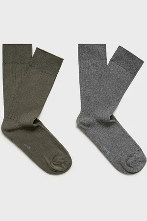MANGO Pack of 2 ribbed cotton socks