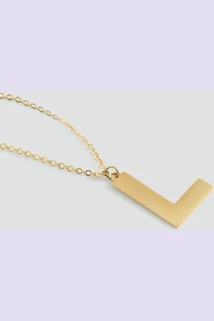 MANGO Letter Pendant Necklace