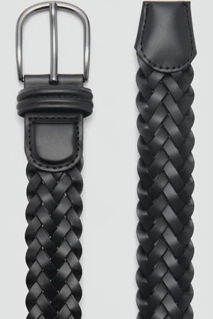 MANGO Braided leather belt