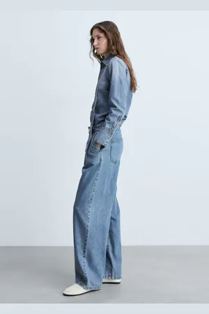MANGO Wideleg pleated jeans