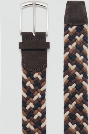 MANGO Braided elastic coloured belt