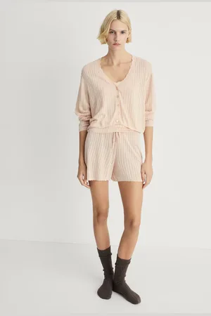 MANGO Pyjama cardigan with openwork detail