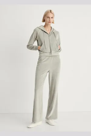 MANGO Velour sweatshirt with soft touch