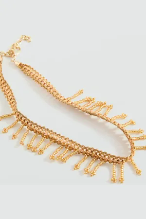 MANGO Crystal choker necklace
