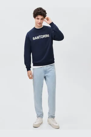 MANGO Cotton sweatshirt with printed message