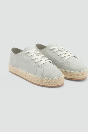 MANGO Lace-up cotton espadrilles