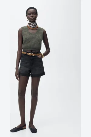 MANGO Mom-fit denim shorts