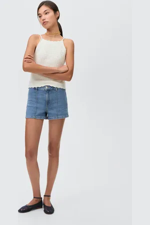MANGO Straight-fit denim shorts