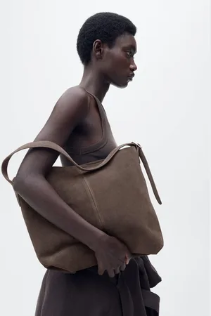 MANGO Suede shopper bag