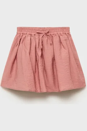 MANGO Linen skirt with elastic waist