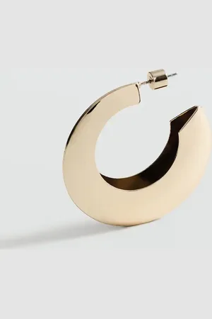 MANGO Wide hoop earrings