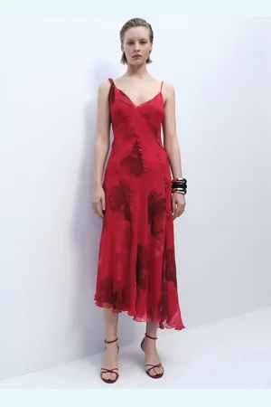 MANGO Asymmetrical floral dress