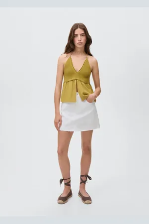MANGO Slit knit top