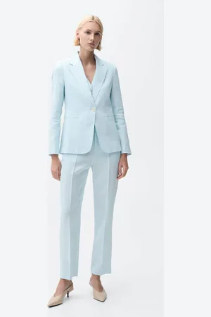 MANGO Linen suit jacket