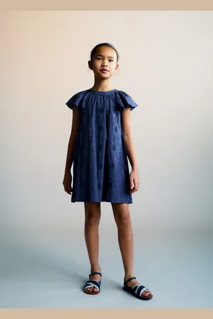 MANGO Embroidered short dress