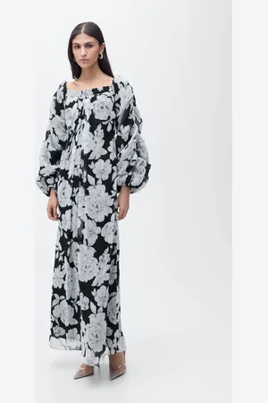 MANGO Strapless floral dress