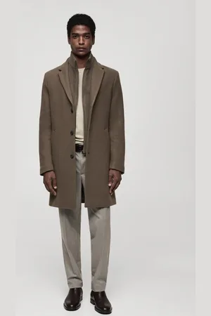 MANGO Wool coat with detachable collar