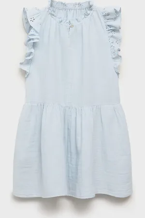 MANGO Frills embroidered dress