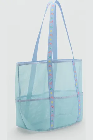MANGO Mesh pattern shopper bag