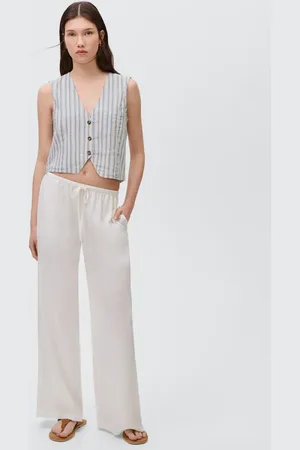 MANGO Striped suit waistcoat