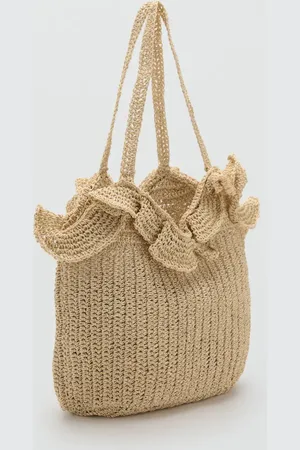 MANGO Natural fibre sack bag