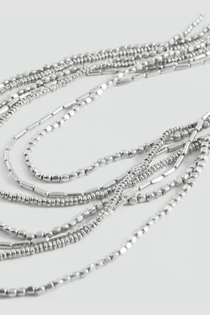MANGO Multiple pendant necklace