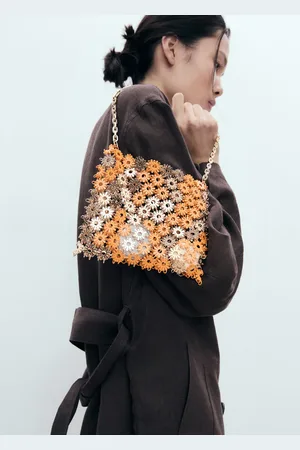 MANGO Shoulder bag with metallic flower