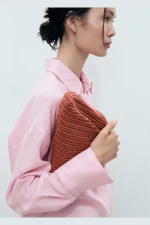 MANGO Natural fibre handbag